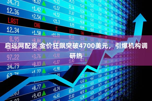 启远网配资 金价狂飙突破4700美元，引爆机构调研热