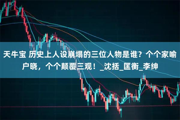 天牛宝 历史上人设崩塌的三位人物是谁？个个家喻户晓，个个颠覆三观！_沈括_匡衡_李绅