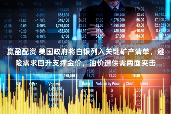 赢盈配资 美国政府将白银列入关键矿产清单，避险需求回升支撑金价，油价遭供需两面夹击